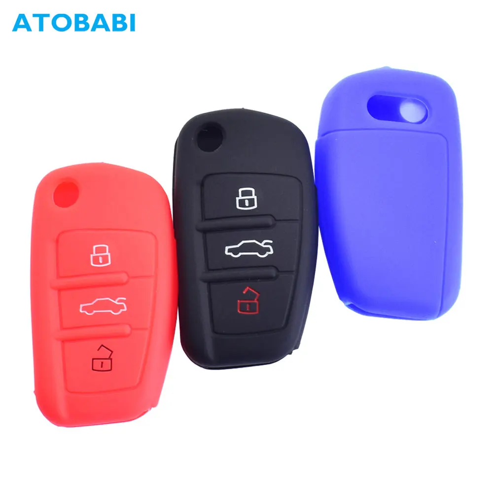Silicone Car Key Cases 3 Buttons Folding Remote Control Fobs Protector Cover Skin For Audi A1 A3 A6 Q2 Q3 Q7 R8 A6L TT R8 S3 S6
Silicone Car Key Cases 3 Buttons Folding Remote Control Fobs Protector Cover Skin For Audi A1 A3 A6 Q2 Q3 Q7 R8 A6L TT R8 S3 S6