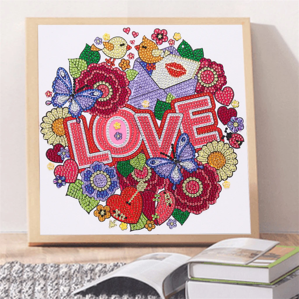 LOVE Shaped Diamond Painting Embroidery DIY Butterfly Rhinestone Set in Flowers Mosaic Home Decoration Handmade Art Gift
LOVE Shaped Diamond Painting Embroidery DIY Butterfly Rhinestone Set in Flowers Mosaic Home Decoration Handmade Art Gift