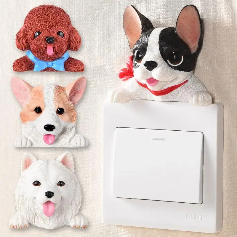Creative Personality Puppy Switch Sticker Protective Cover 3D Cute Cartoon Teddy Animal Home Decoration Resin Socket Sticker
Creative Personality Puppy Switch Sticker Protective Cover 3D Cute Cartoon Teddy Animal Home Decoration Resin Socket Sticker
