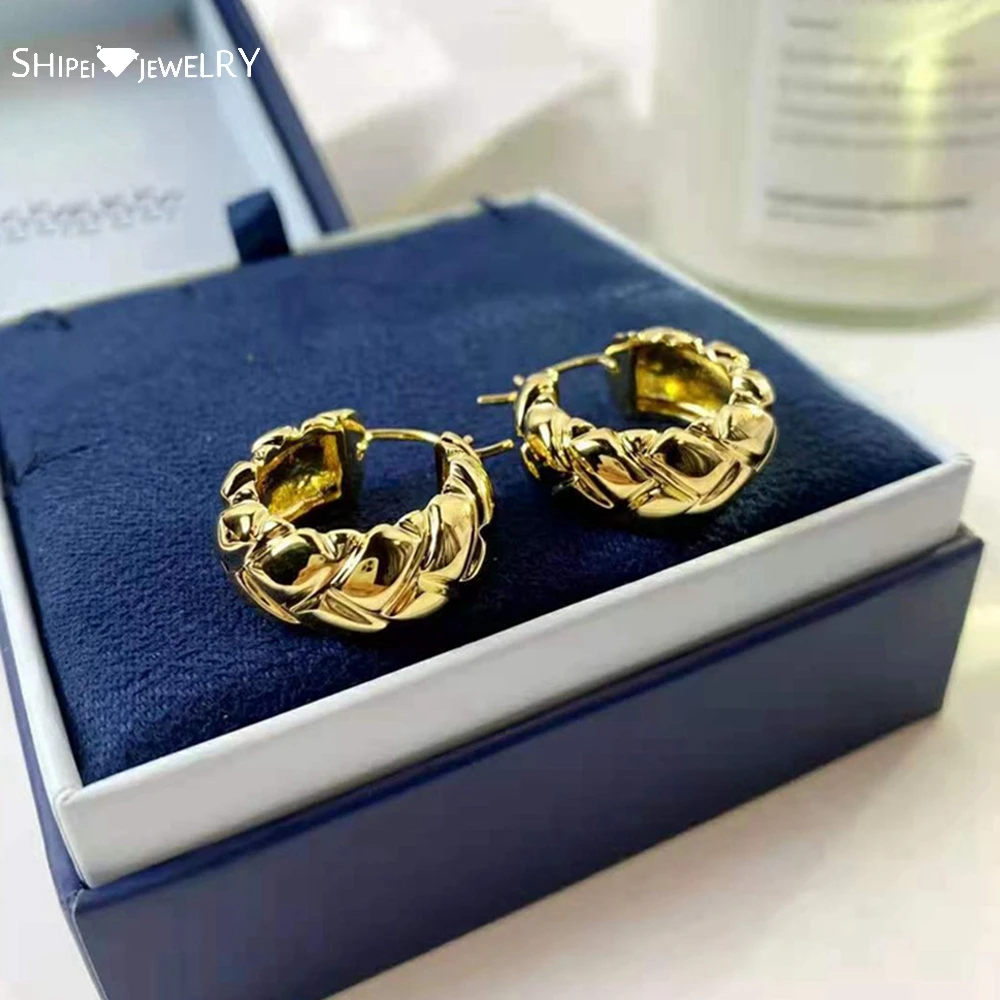Shipei 100% 925 Sterling Silver Vintage Personality Steampunk Hoop Earrings For Women Girl Party Fine Jewelry Gifts Wholesale
Shipei 100% 925 Sterling Silver Vintage Personality Steampunk Hoop Earrings For Women Girl Party Fine Jewelry Gifts Wholesale