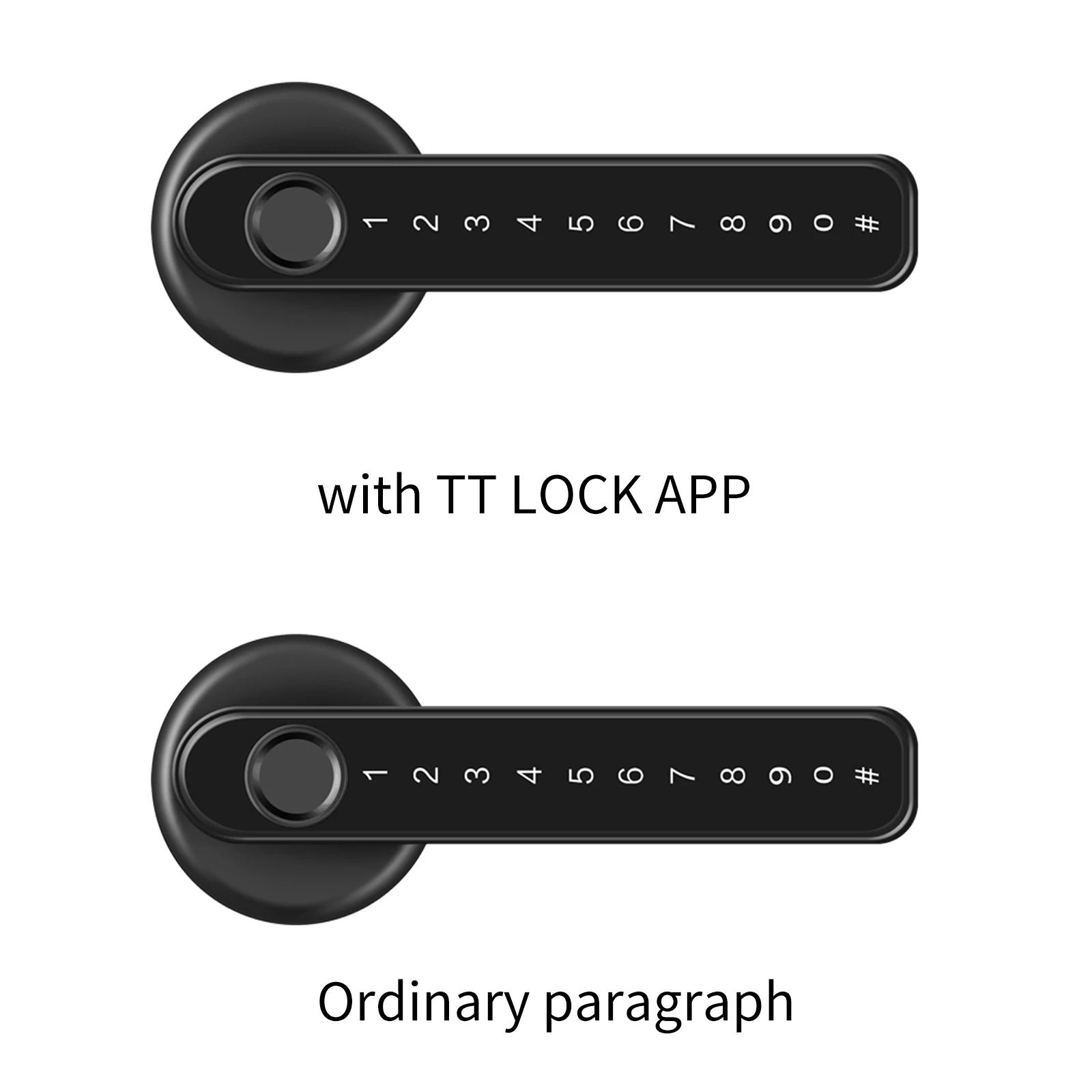 

Дверной смарт-замок со сканером отпечатков пальцев, Bluetooth-совместимый замок с ручкой-паролем, разблокировка приложением, бесключевой досту...