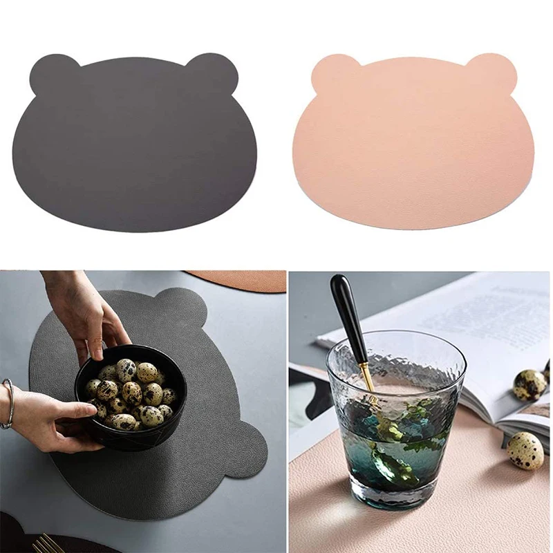 Nordic Leather Table Mat Oil-proof Coaster Simple Waterproof And Heat-insulating Dishes Bear Ins Children's Placemat
Nordic Leather Table Mat Oil-proof Coaster Simple Waterproof And Heat-insulating Dishes Bear Ins Children's Placemat
