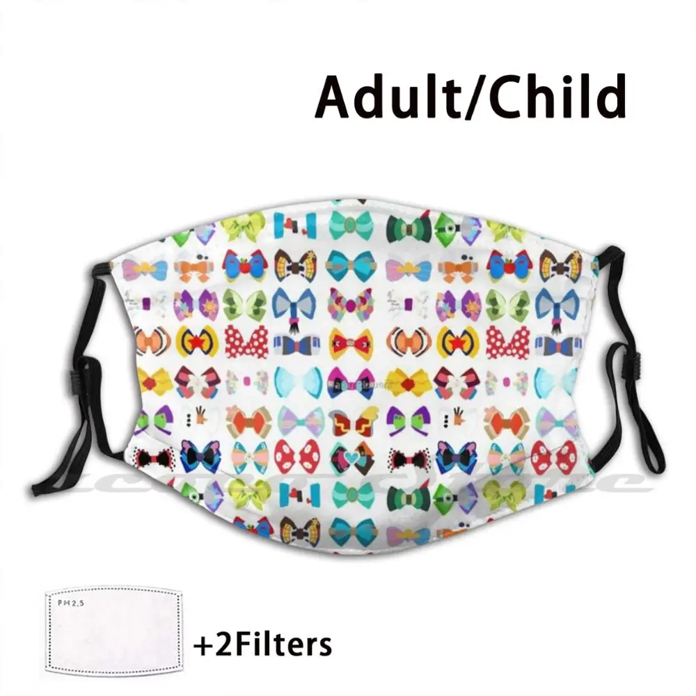 Bows Mask Cloth Reusable Print Filter Washable Bows Characters Cute Colorful Inspired Princess Snowman Cowboy Space 
Bows Mask Cloth Reusable Print Filter Washable Bows Characters Cute Colorful Inspired Princess Snowman Cowboy Space