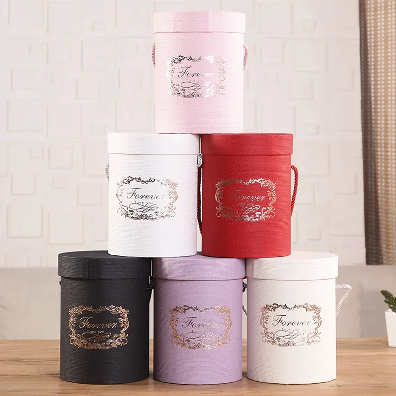 165X120mm Round Flower Bucket Paper Black Gift Boxes with Handle Candy Chocolate Dragee Wedding Wrapping Packaging Gift Bags
165X120mm Round Flower Bucket Paper Black Gift Boxes with Handle Candy Chocolate Dragee Wedding Wrapping Packaging Gift Bags