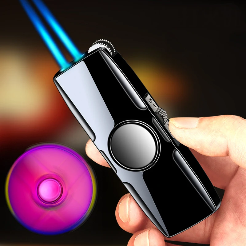 Fidget Spinner Gas Lighter Butane Spray Gun Torch Lighter Windproof Metal Cigar Lighters Smoking Accessories Gadgets for Men
Fidget Spinner Gas Lighter Butane Spray Gun Torch Lighter Windproof Metal Cigar Lighters Smoking Accessories Gadgets for Men