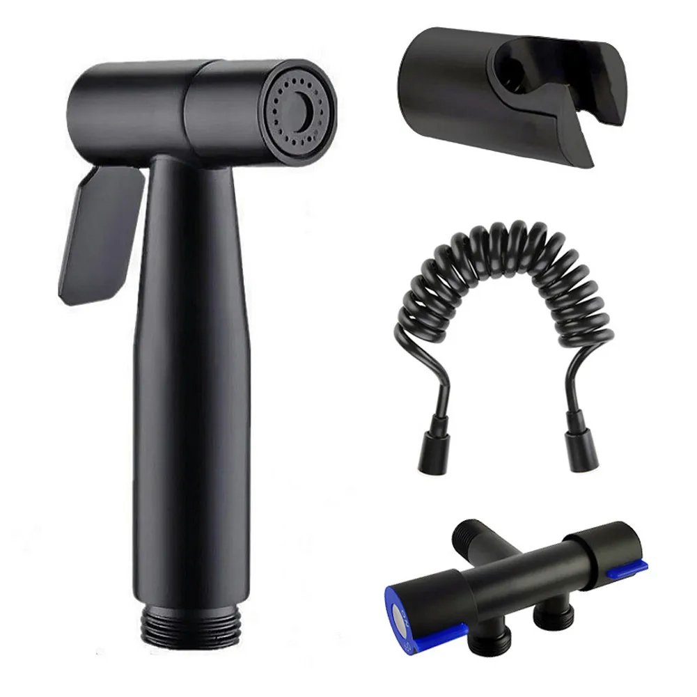 Matte Black Bidet Toilet Spray Douche Shower Head Muslim Hygiene Set Stainless Steel Bathroom Sprayer Hose Holder Angle Valve
Matte Black Bidet Toilet Spray Douche Shower Head Muslim Hygiene Set Stainless Steel Bathroom Sprayer Hose Holder Angle Valve