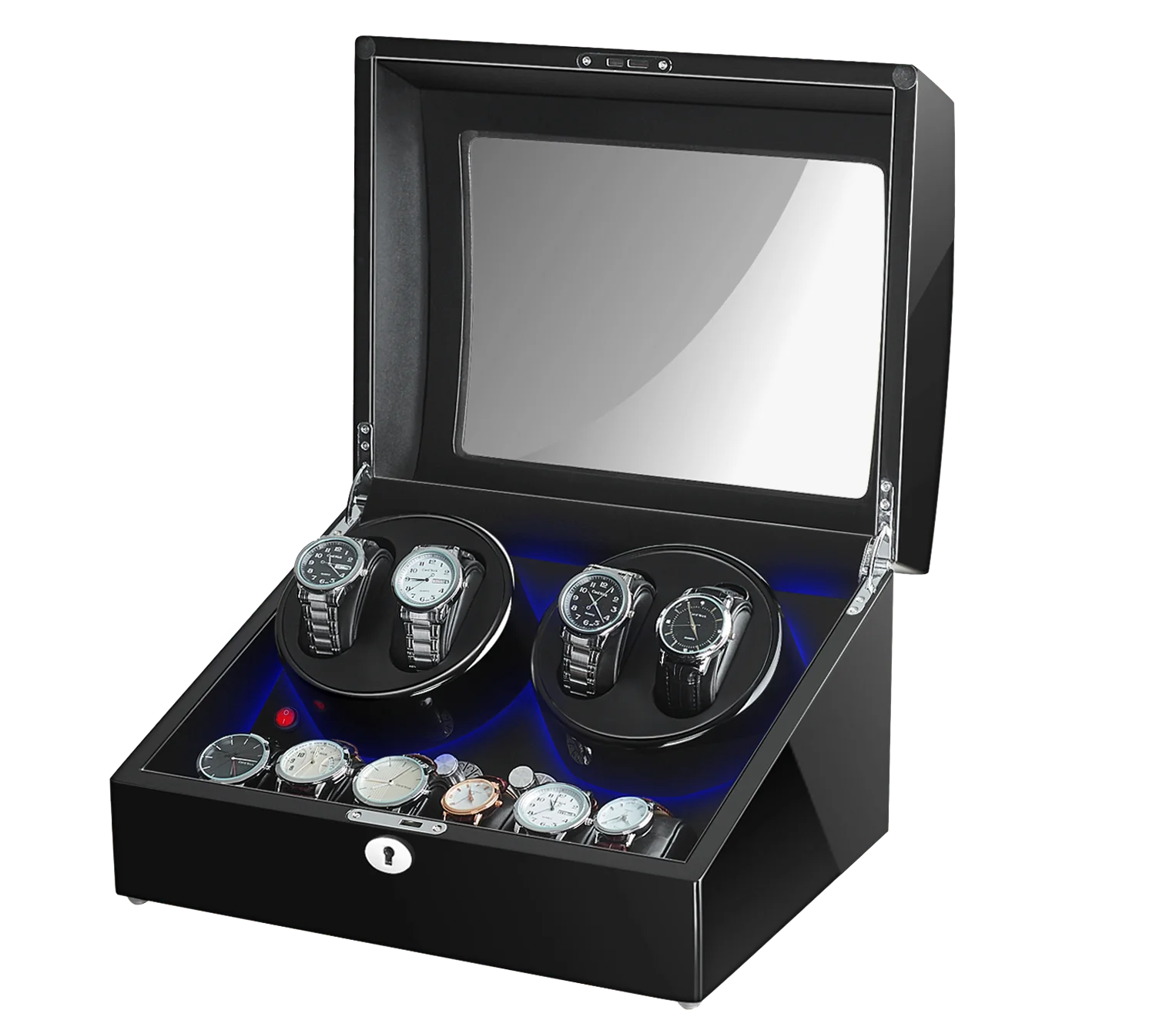 Portable PU Watch Winder With Quiet Motor Wooden Storage Box Practical Automatic Watches Rotation Mode
Portable PU Watch Winder With Quiet Motor Wooden Storage Box Practical Automatic Watches Rotation Mode