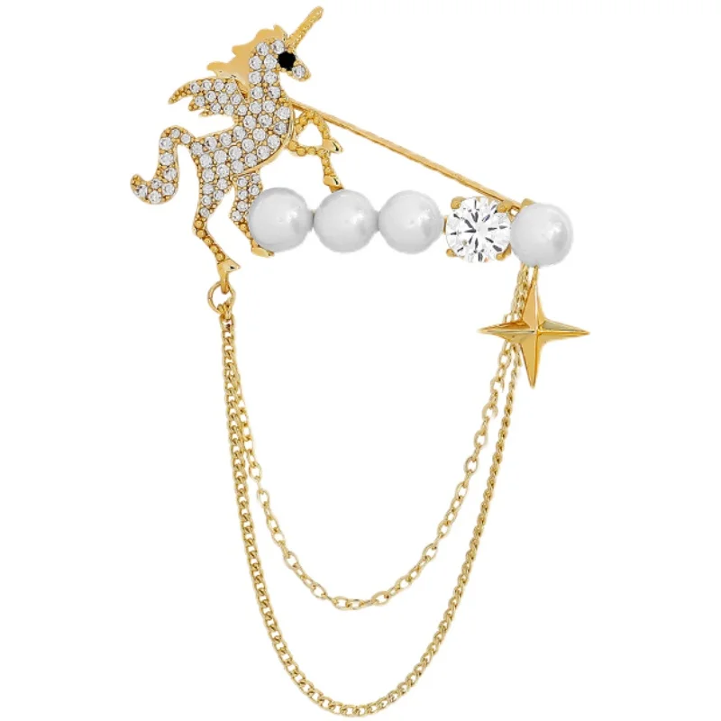 Unicorn imitation pearl brooch female Korean fashion luxury exquisite Pin Brooch suit coat versatile accessories
Unicorn imitation pearl brooch female Korean fashion luxury exquisite Pin Brooch suit coat versatile accessories