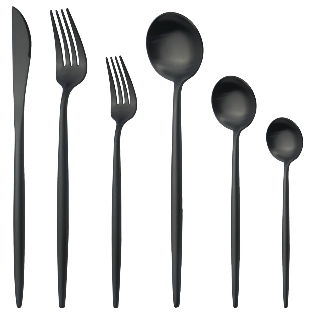Black Cutlery Set 304 Stainless Steel Tableware Set Matte Knife Dessert Fork Spoons Dinnerware Set Kitchen Dinner Silverware Set
Black Cutlery Set 304 Stainless Steel Tableware Set Matte Knife Dessert Fork Spoons Dinnerware Set Kitchen Dinner Silverware Set