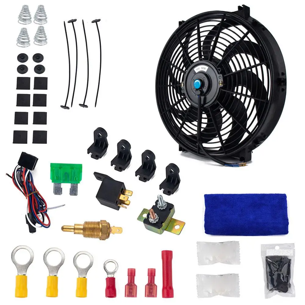 14 Inches Car Electric Slim Radiator Cooling Fan Assembly 12V Universal Parts with Mounting Kit Accessories
14 Inches Car Electric Slim Radiator Cooling Fan Assembly 12V Universal Parts with Mounting Kit Accessories