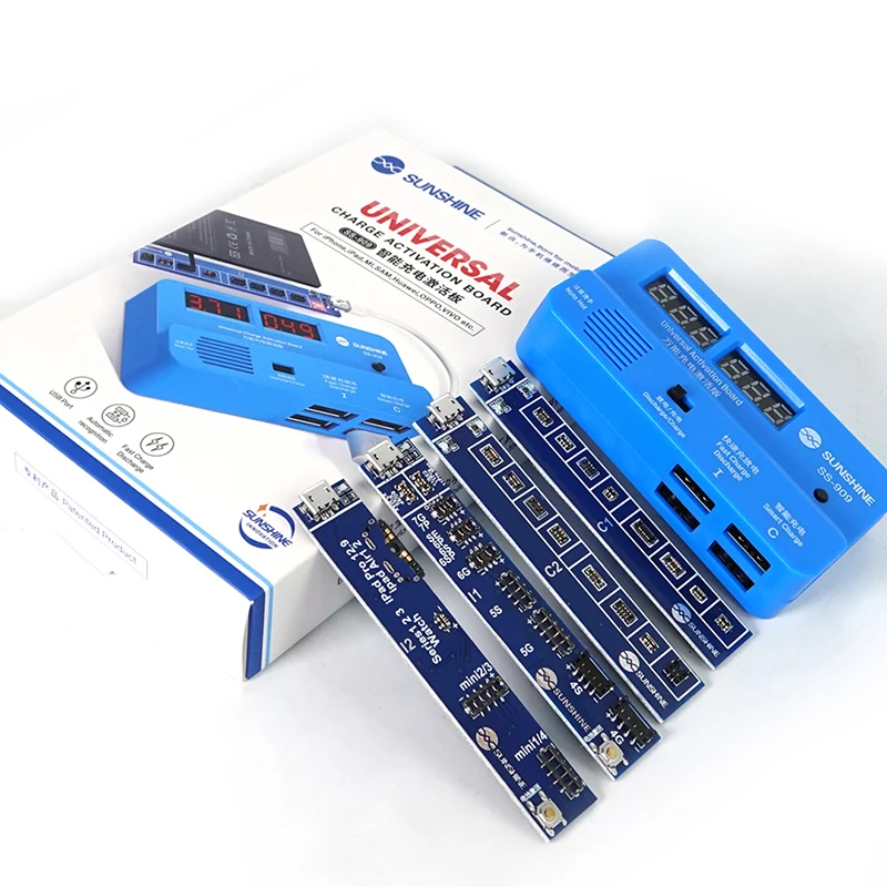 Sunshine Universal charger of the SS-909 battery activation circuit For Iphone Samsung Huawei Ipad Vivo Battery Tester
Sunshine Universal charger of the SS-909 battery activation circuit For Iphone Samsung Huawei Ipad Vivo Battery Tester