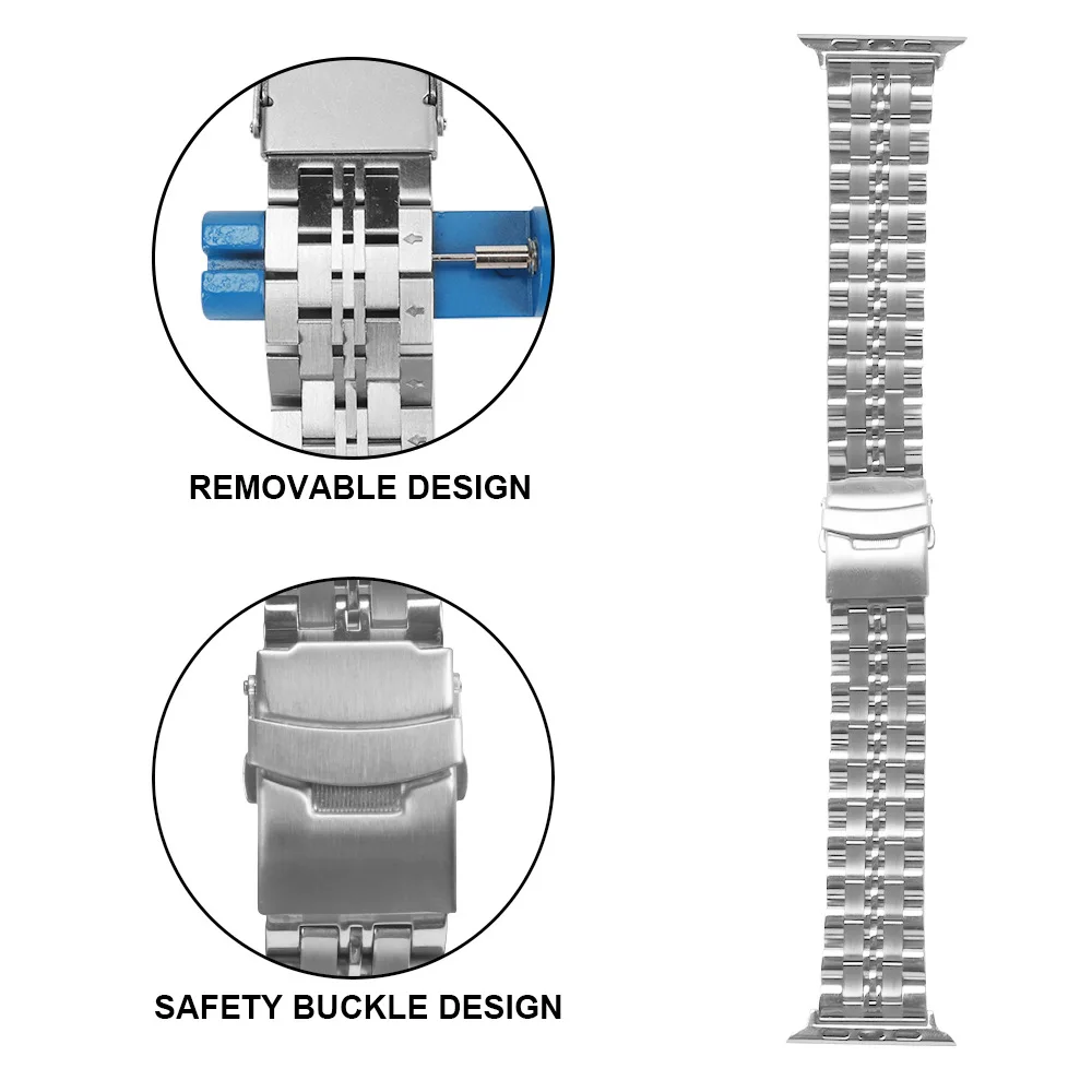 Watchband For Apple Watch 6 44mm 40mm Band Stainless Steel Business Replacement Band For Iwatch Se 6 5 4 3 42mm 38mm Bracelet
Watchband For Apple Watch 6 44mm 40mm Band Stainless Steel Business Replacement Band For Iwatch Se 6 5 4 3 42mm 38mm Bracelet