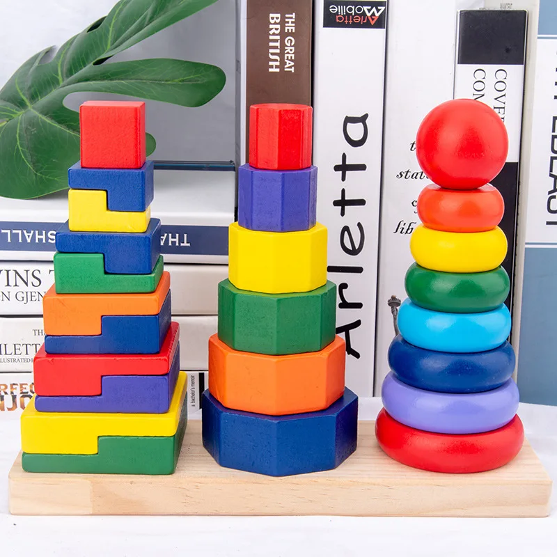Rainbow Stacking Ring Tower Children's Educational Wooden Blocks Baby Montessori Toys Early Education Teaching Aids Toy Gifts
Rainbow Stacking Ring Tower Children's Educational Wooden Blocks Baby Montessori Toys Early Education Teaching Aids Toy Gifts