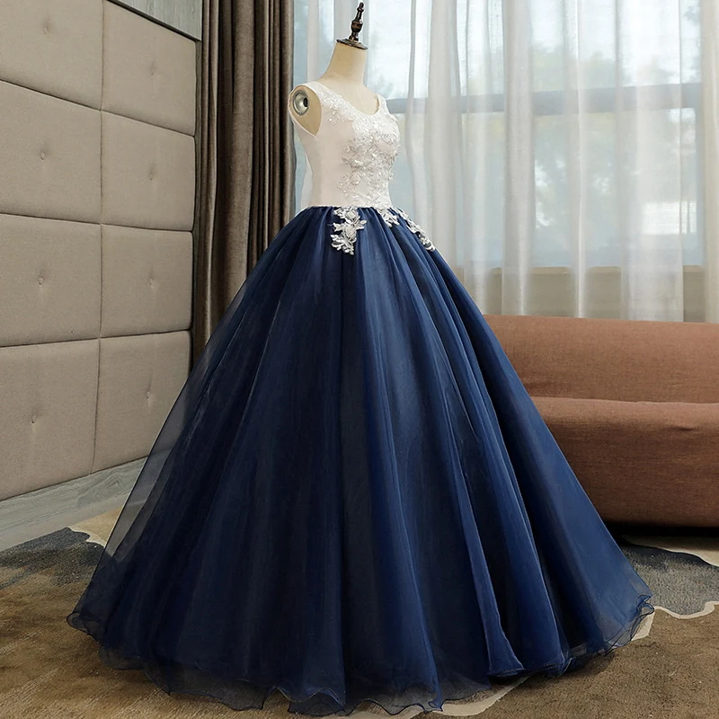 Quinceanera Dresses White And Navy Blue Ball Gown Puffy Party Dresses For Prom Sweet 16 Dress Vestido De 15 Anos Robe De Bal
Quinceanera Dresses White And Navy Blue Ball Gown Puffy Party Dresses For Prom Sweet 16 Dress Vestido De 15 Anos Robe De Bal