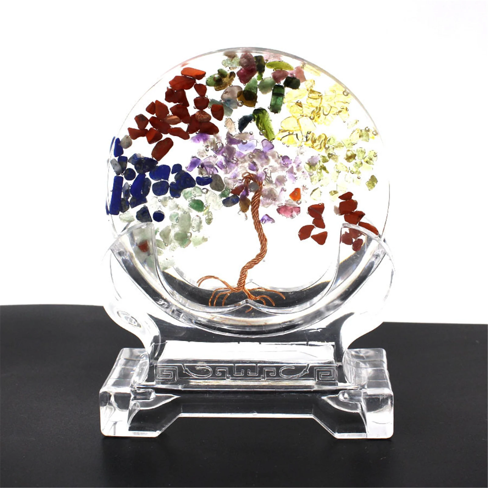 Chakra Crystal Money Tree Feng Shui Bonsai Tree Of Life Ornaments Money Tree with Clear Glass Stand Healing Stones Desk Decor
Chakra Crystal Money Tree Feng Shui Bonsai Tree Of Life Ornaments Money Tree with Clear Glass Stand Healing Stones Desk Decor