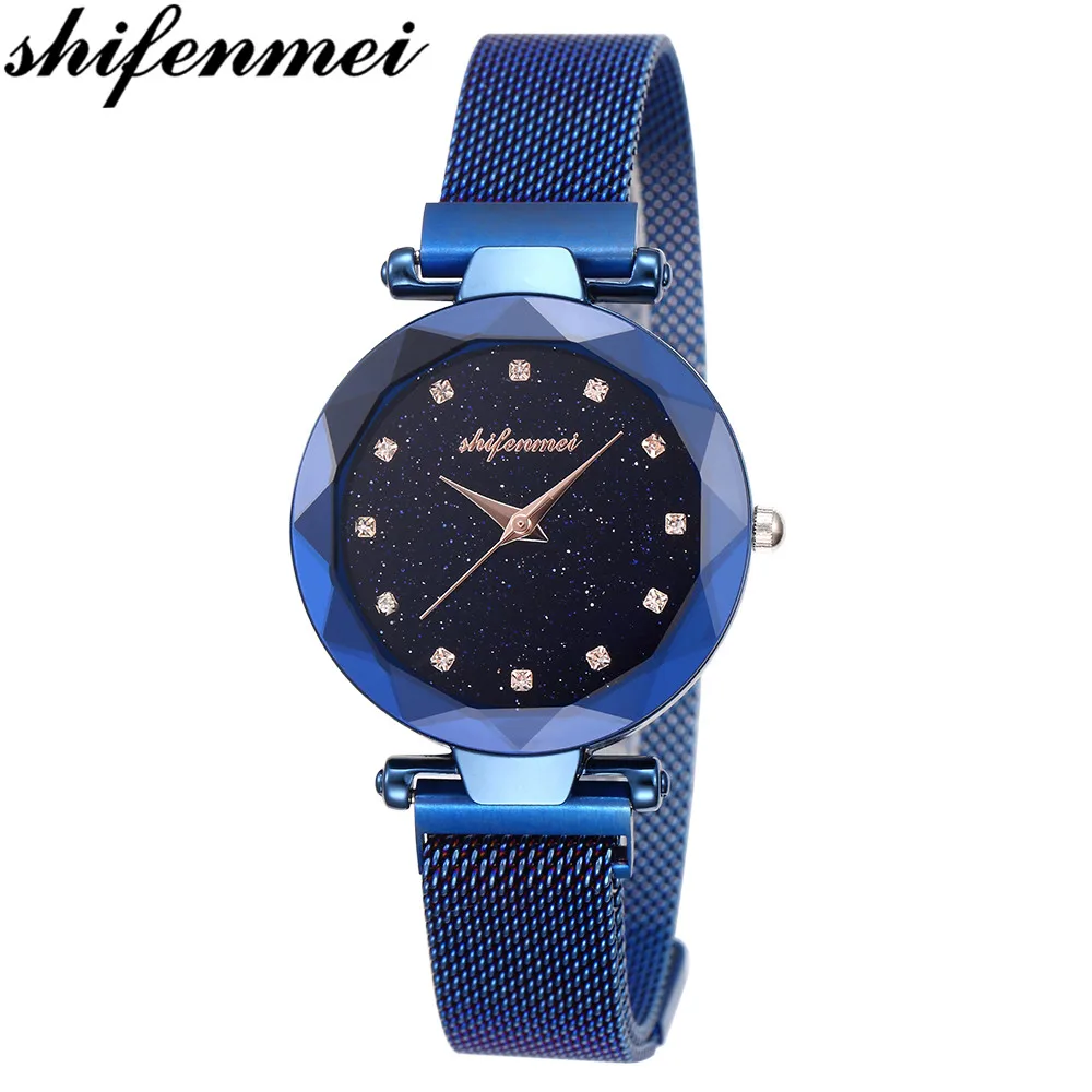 SFMEI S1136 модные роскошные Брендовые женские часы кварцевые наручные сетчатые