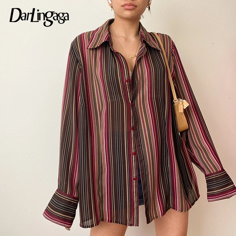 Darlingaga Vintage Fashion Stripe Oversized Chiffon Blouse Women Harajuku Cardigan Elegant Shirt Long Sleeve Autumn Blouses Tops
Darlingaga Vintage Fashion Stripe Oversized Chiffon Blouse Women Harajuku Cardigan Elegant Shirt Long Sleeve Autumn Blouses Tops