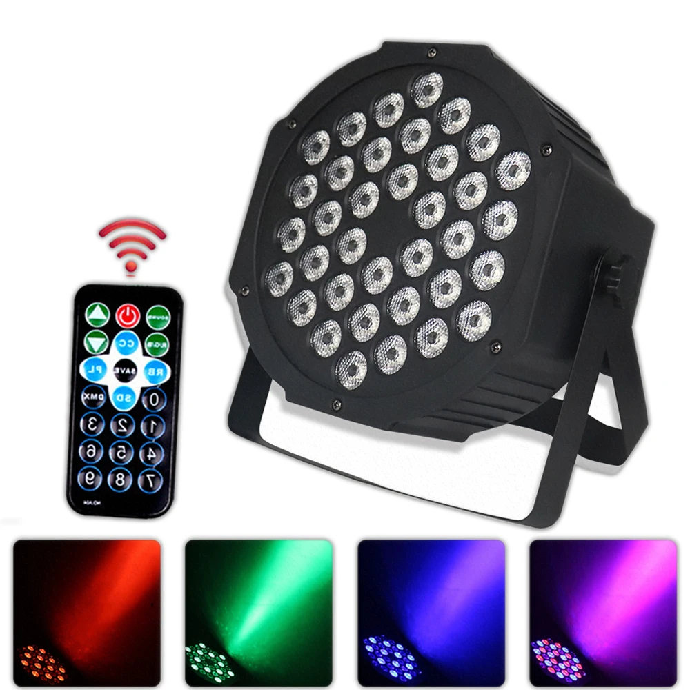 

36x3W LED Par Light RGB Disco Wash Light Equipment 3/7 Channels DMX 512 LED Uplights Strobe DJ Party Stage Lighting Effect Light