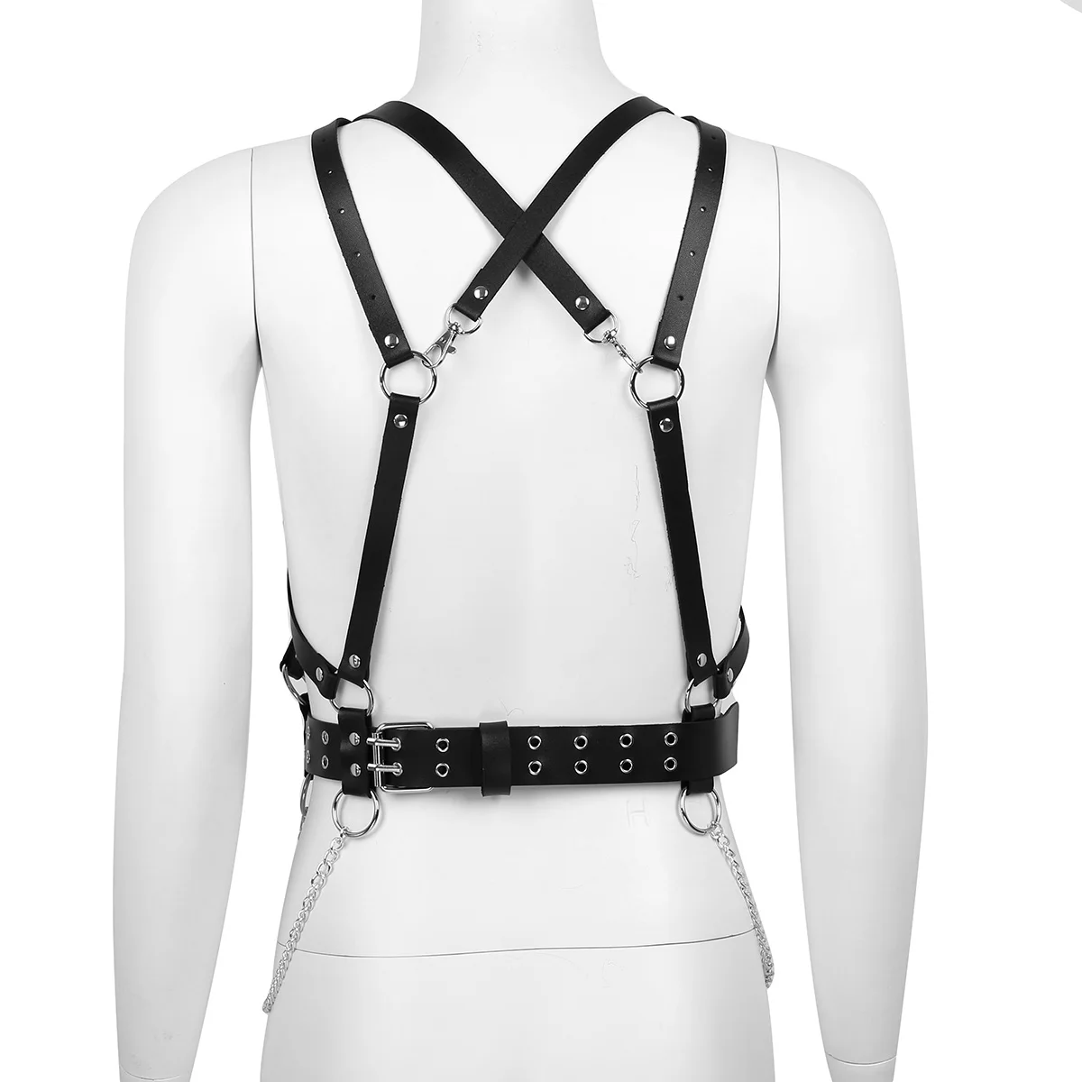 Faux Leather Strappy Harness Bra Top Cage Breast Belt Sexy Punk Pentagram Harajuku Goth Adjustable Body Chest Cage Bondage Club
Faux Leather Strappy Harness Bra Top Cage Breast Belt Sexy Punk Pentagram Harajuku Goth Adjustable Body Chest Cage Bondage Club