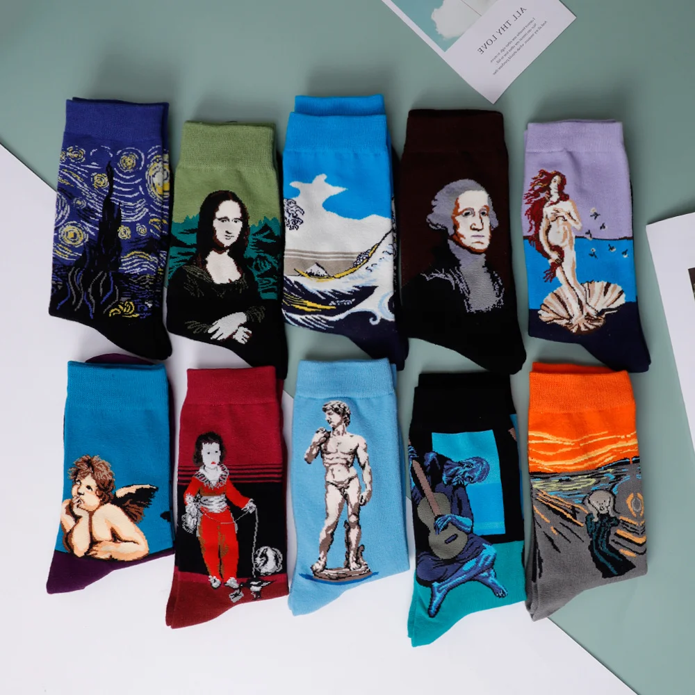 Man Woman Socks Combed Cotton Crew Unisex Fashion Hip Hop Harajuku Fruit Skateboard Renaissance Oil Painting Cute Funny Socks
Man Woman Socks Combed Cotton Crew Unisex Fashion Hip Hop Harajuku Fruit Skateboard Renaissance Oil Painting Cute Funny Socks