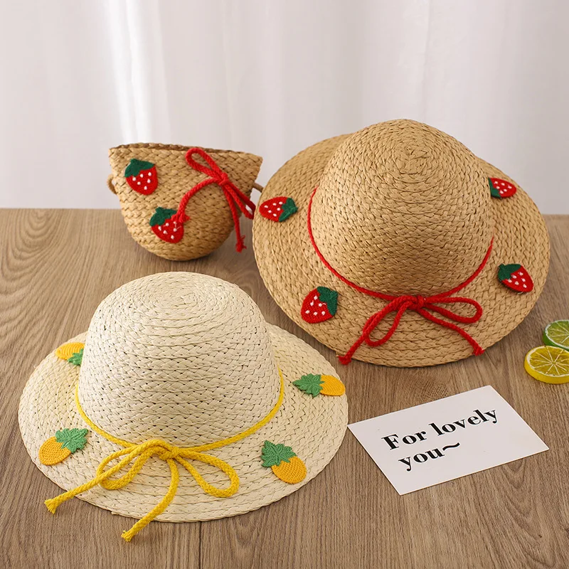 Spring Summer Baby Girl Straw Hat With Cute Strawberry Lemon Bowknot Outdoor Kids Bucket Hat Wide Brim Children Beach Caps Gorro
Spring Summer Baby Girl Straw Hat With Cute Strawberry Lemon Bowknot Outdoor Kids Bucket Hat Wide Brim Children Beach Caps Gorro