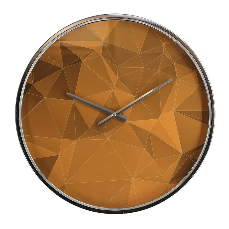 Modern geometric figure clock mute wall clock living room mute hit color gold-plated iron wall clock
Modern geometric figure clock mute wall clock living room mute hit color gold-plated iron wall clock