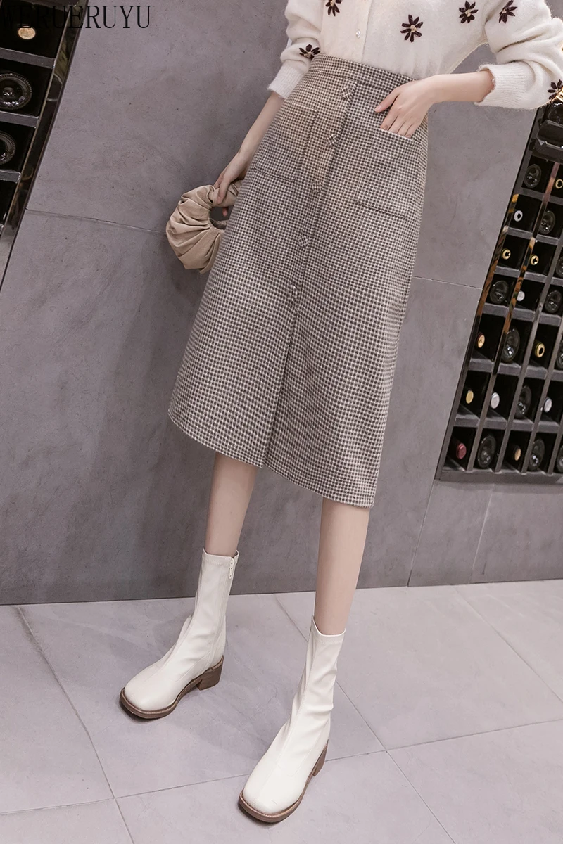 WERUERUYU Women Elegant Plaid Midi Skirt Zipper Split Checkered Female Office Wear Chic Skirts
WERUERUYU Women Elegant Plaid Midi Skirt Zipper Split Checkered Female Office Wear Chic Skirts