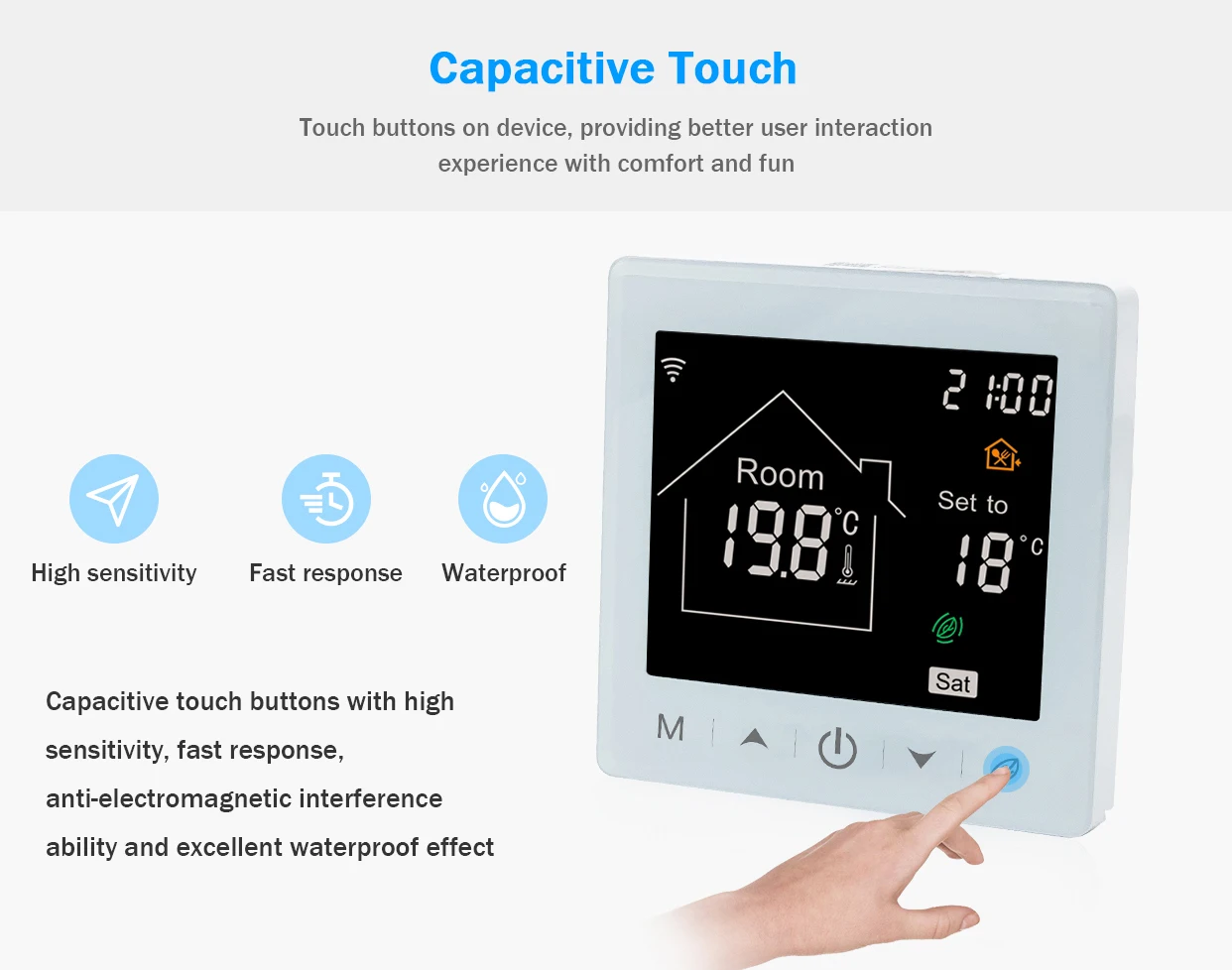 Tuya Smart Wifi Thermostat Temperature Remote Controller For Water Eletrical Heating Support Google Home Alexa
Tuya Smart Wifi Thermostat Temperature Remote Controller For Water Eletrical Heating Support Google Home Alexa