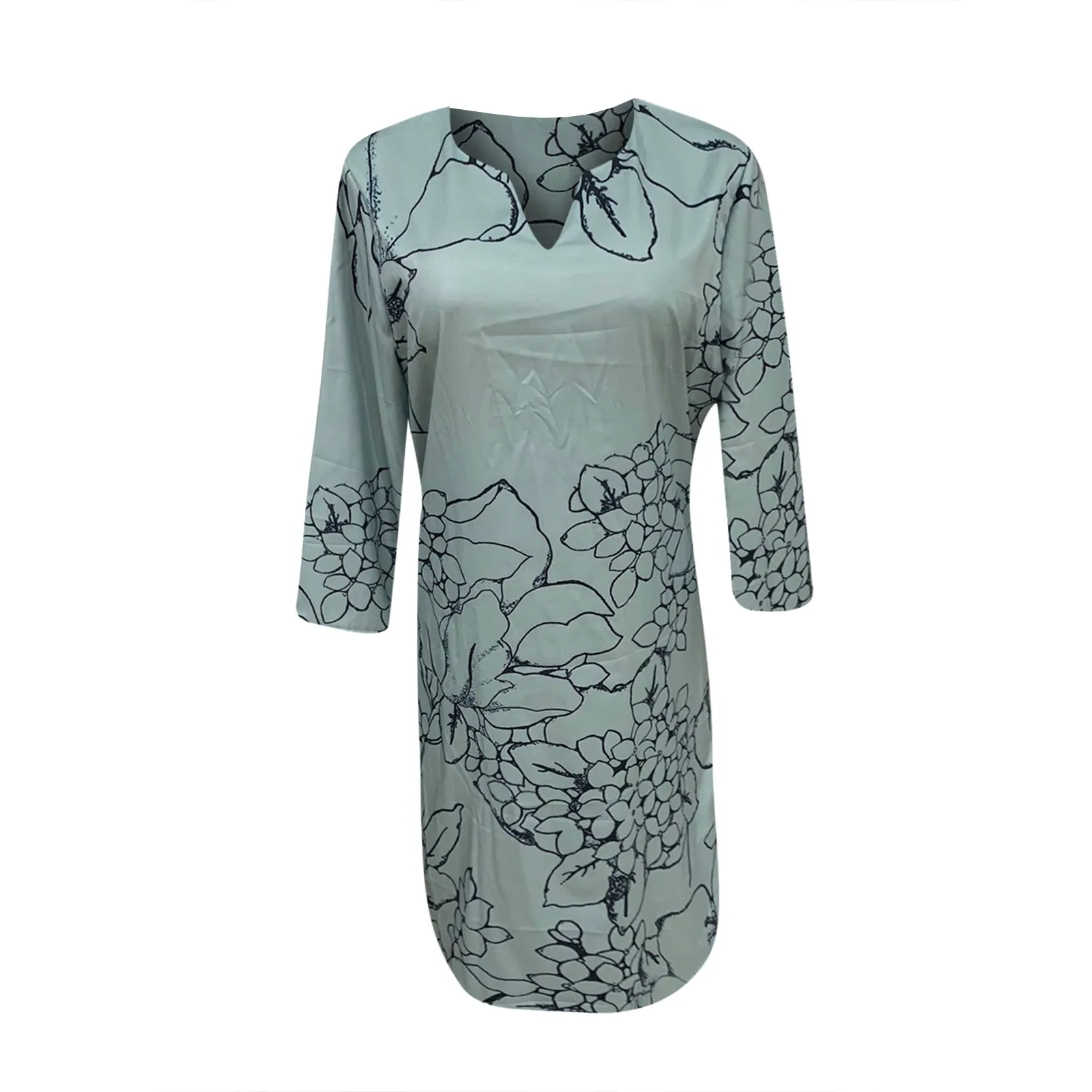57# 2021 Summer V-neck Short Sleeve Comfy Dress Women Vintage Printing Middle Sleeve Midi Retro Printed Loose-fit Beach Dress
57# 2021 Summer V-neck Short Sleeve Comfy Dress Women Vintage Printing Middle Sleeve Midi Retro Printed Loose-fit Beach Dress