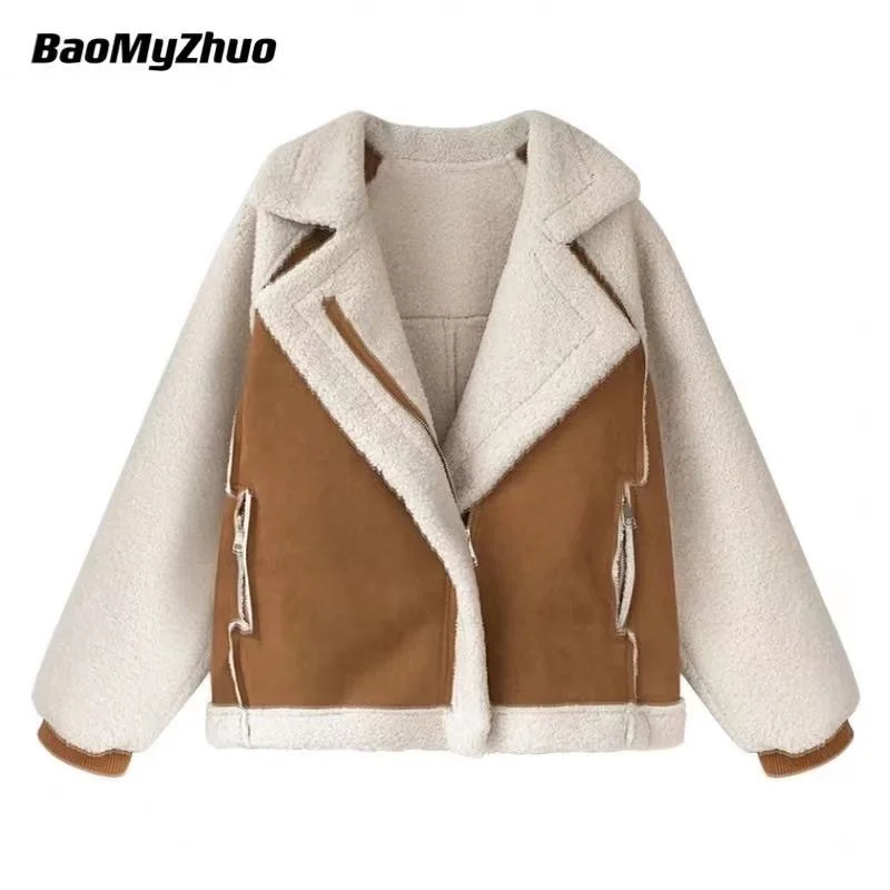 Winter Women Fashion Cotton Warm Coat Brown Plush Oversize Zipper Teddy Bomber Jacket Autumn 2022 Vintage Faux Suede Fur Coats
Winter Women Fashion Cotton Warm Coat Brown Plush Oversize Zipper Teddy Bomber Jacket Autumn 2022 Vintage Faux Suede Fur Coats
