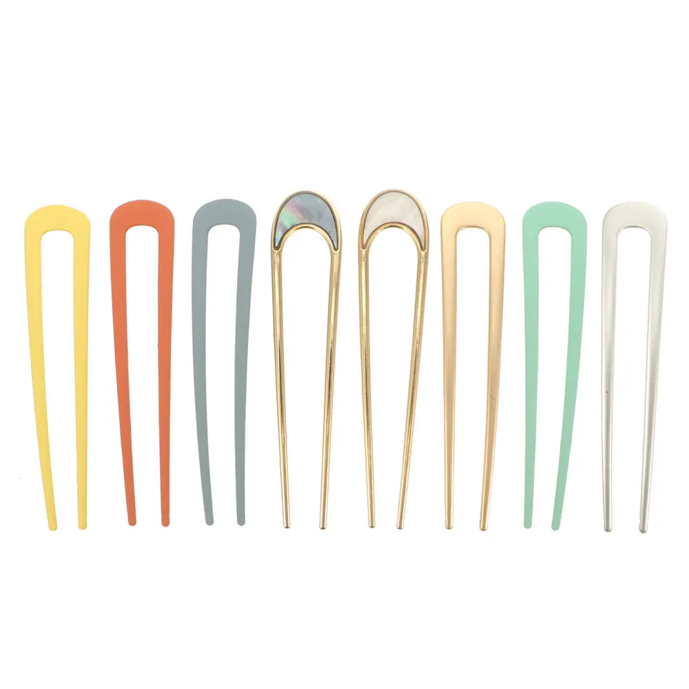 8pcs Chic Metal Hair Forks U-shaped Hair Clips Lady Headdress Elegant Hairpins 
8pcs Chic Metal Hair Forks U-shaped Hair Clips Lady Headdress Elegant Hairpins