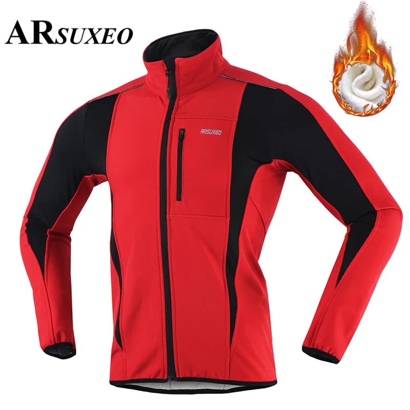 ARSUXEO Winter Mens Thermal Fleece Cycling Jacket MTB Multifunction Outdoor Riding Bike Jersey Bike warm Coat Ropa
ARSUXEO Winter Mens Thermal Fleece Cycling Jacket MTB Multifunction Outdoor Riding Bike Jersey Bike warm Coat Ropa