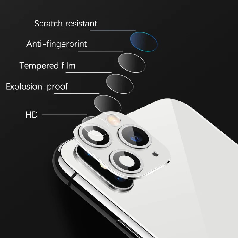 Для iPhone X XS MAX Сменный объектив камеры с секундой + для 11 Pro камера силиконовый