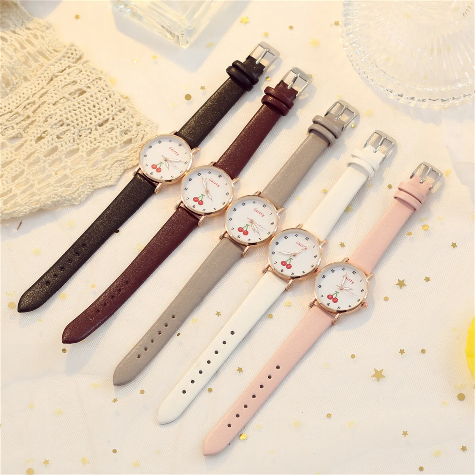 GAIETY Cute cherry ladies quartz watch Korean Style Cute Fruit Fashion Casual Student Ladies Watch student Gifts Creativity 03*
GAIETY Cute cherry ladies quartz watch Korean Style Cute Fruit Fashion Casual Student Ladies Watch student Gifts Creativity 03*