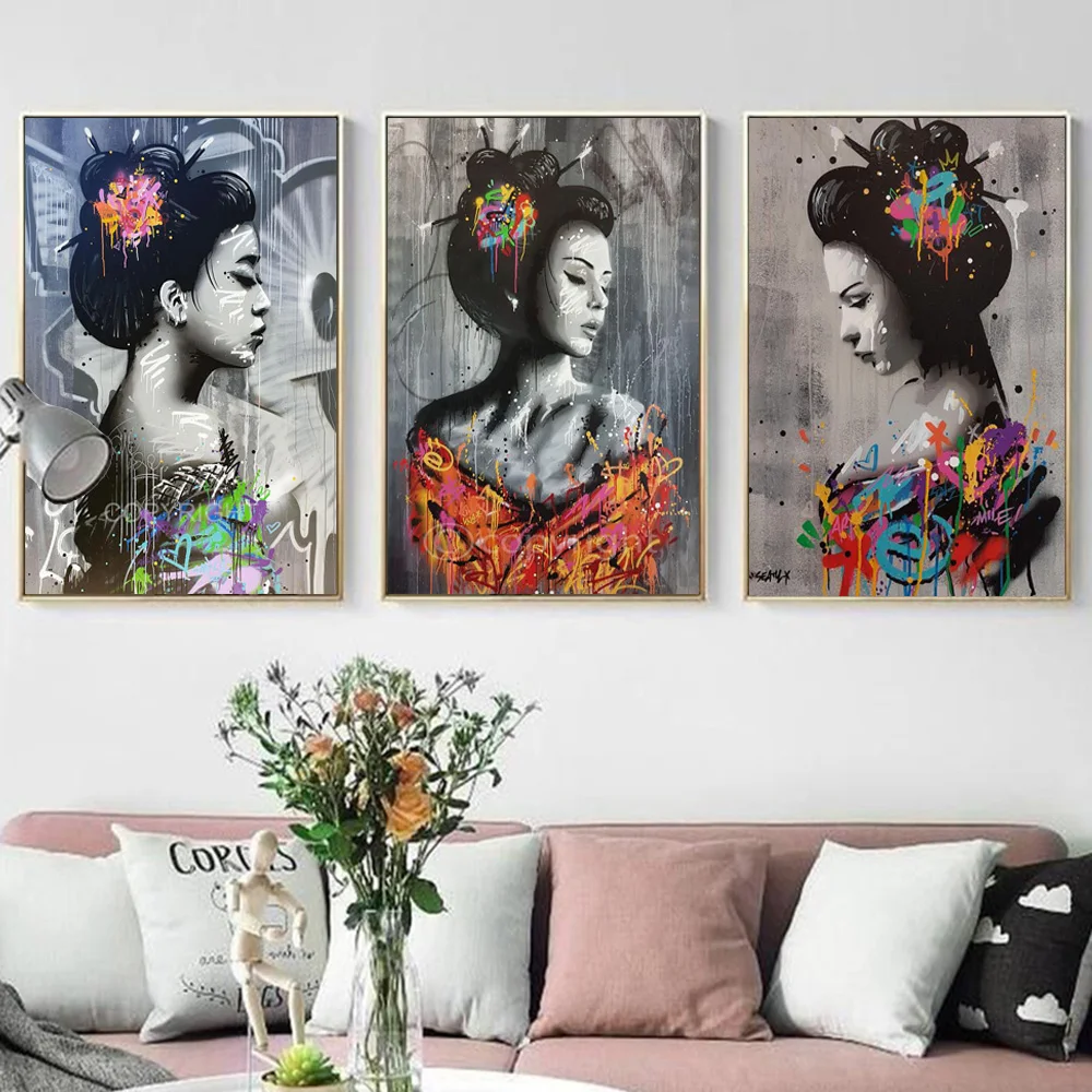 Abstract Watercolour Japanese Woman Art Painting On The Wall Decor Canvas Prints Graffiti Geisha Poster Picture For Living Room
Abstract Watercolour Japanese Woman Art Painting On The Wall Decor Canvas Prints Graffiti Geisha Poster Picture For Living Room