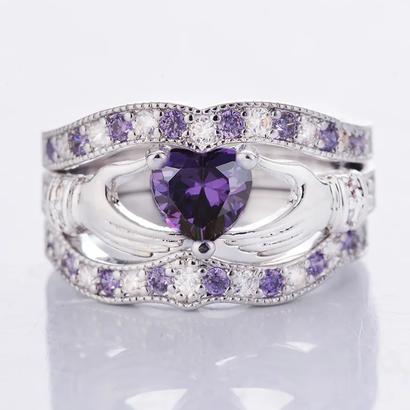 Exquisite Eight Heart Eight Arrow Heart-shaped Zircon Ring Silver Plated Hands Than Heart Ring Romantic Promise Girl Jewelry
Exquisite Eight Heart Eight Arrow Heart-shaped Zircon Ring Silver Plated Hands Than Heart Ring Romantic Promise Girl Jewelry