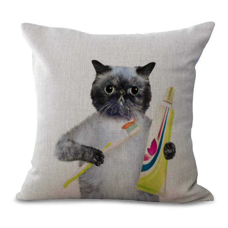 Fashion Animal Cute Cat Printing Pillowcase Office Sofa Peach Skin Soft and Comfortable Cushion Cushion Wholesale
Fashion Animal Cute Cat Printing Pillowcase Office Sofa Peach Skin Soft and Comfortable Cushion Cushion Wholesale
