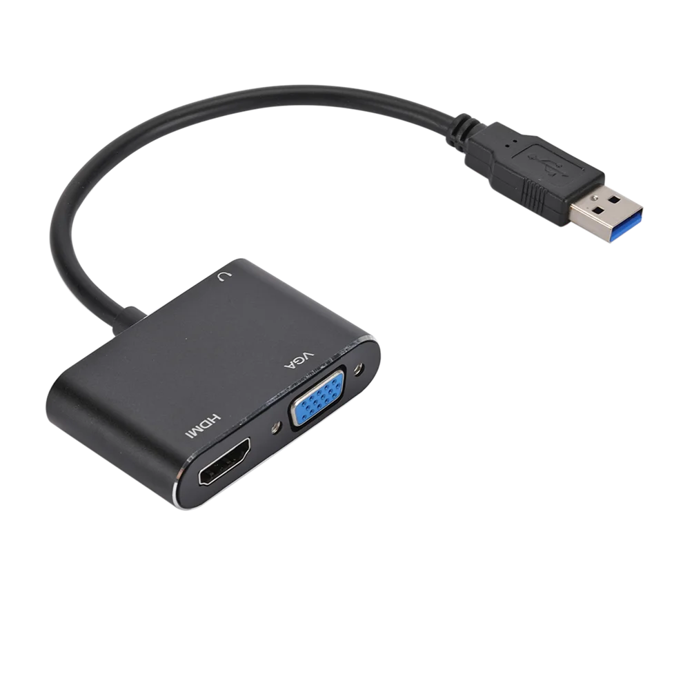 Переходник с USB 3 0 на HDMI-совместимый VGA два выхода 2 в 1 HDMI HD 1080P Кабель-адаптер для Mac