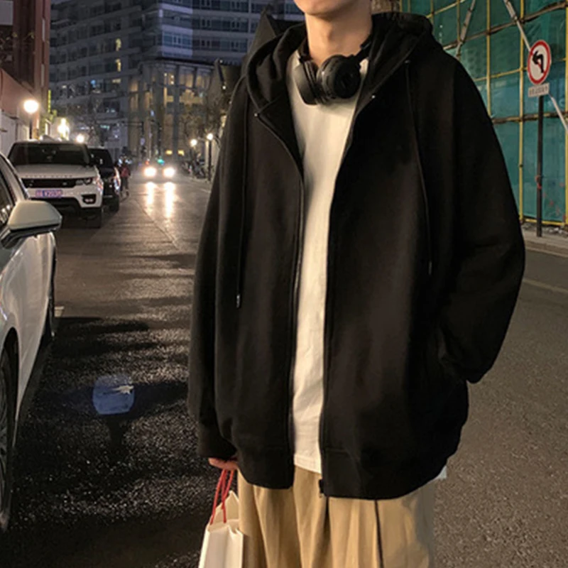 Men Comfy Pure Zip up Hoodies 2021 Autumn Fleece Hooded Sweatshirt Men Hip Hop Hoodie For Men Classic Hoody Pullover Tops black
Men Comfy Pure Zip up Hoodies 2021 Autumn Fleece Hooded Sweatshirt Men Hip Hop Hoodie For Men Classic Hoody Pullover Tops black