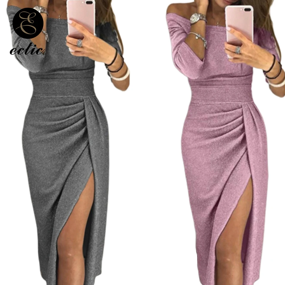 Shiny Off Shoulder Ruched Thigh Slit Dress Robe Femme Ete 2021 Sequin Clothes Sukienka Pleated Boydcon Dress Long Sleeve Women
Shiny Off Shoulder Ruched Thigh Slit Dress Robe Femme Ete 2021 Sequin Clothes Sukienka Pleated Boydcon Dress Long Sleeve Women