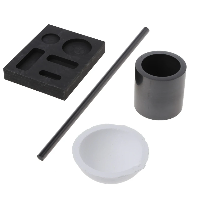 5Pcs Graphite Crucible Kits Graphite Crucible Silver Ingot Mold Jewelry Melting Ingot Tools Set For Gold Silver Platinum
5Pcs Graphite Crucible Kits Graphite Crucible Silver Ingot Mold Jewelry Melting Ingot Tools Set For Gold Silver Platinum