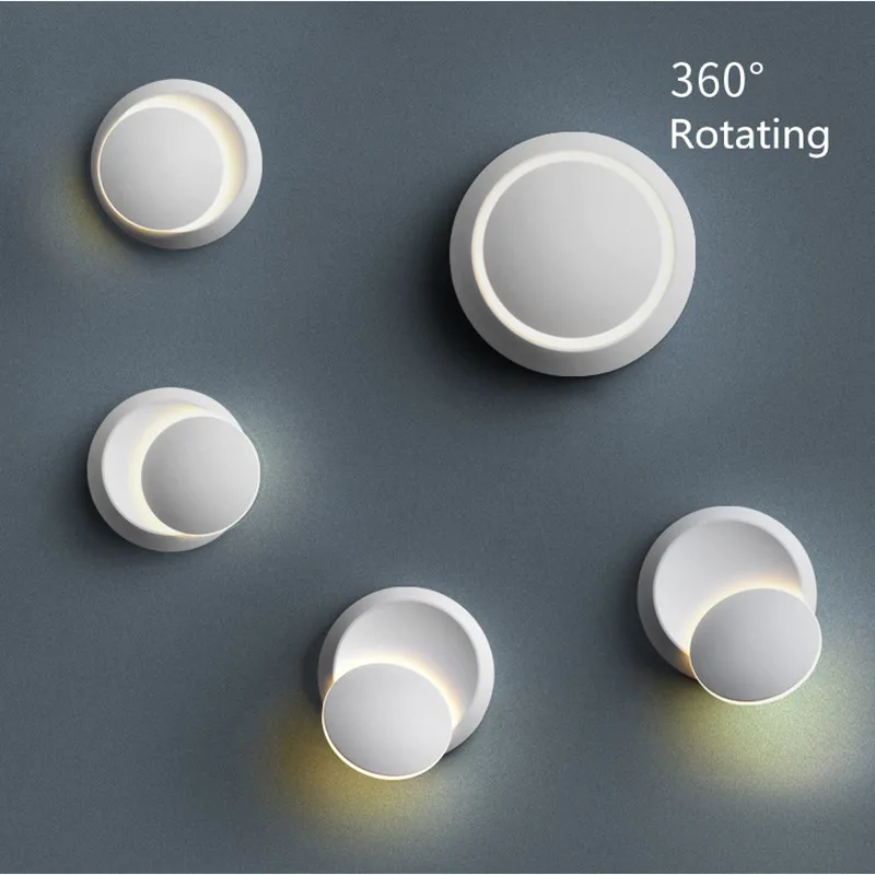 Led Wall Lamp 360 Degree Rotation Adjustable Bedside Light White and Black Creative Wall Lamp Black Modern Aisle Round Lamp
Led Wall Lamp 360 Degree Rotation Adjustable Bedside Light White and Black Creative Wall Lamp Black Modern Aisle Round Lamp