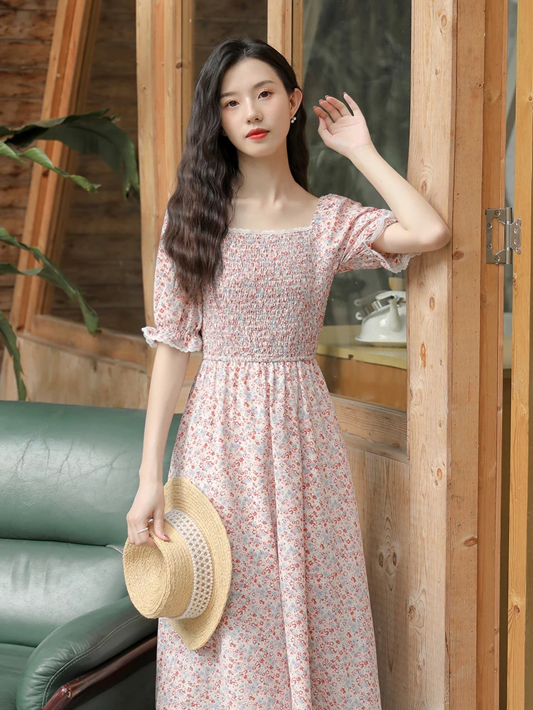 New Fairy Chiffon Red French Square Neck Puff Sleeve Floral Dress Children Summer A-line Medium Length Skirt Pleated Lace
New Fairy Chiffon Red French Square Neck Puff Sleeve Floral Dress Children Summer A-line Medium Length Skirt Pleated Lace