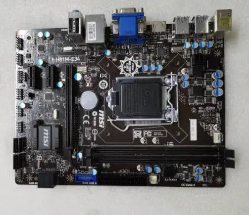 MSI H81M-E34 desktop motherboard H81 DDR3 LGA 1150 motherboard LGA 1150 i7 i5 i3 DDR3 32G SATA3 UBS3.0 mainboard
MSI H81M-E34 desktop motherboard H81 DDR3 LGA 1150 motherboard LGA 1150 i7 i5 i3 DDR3 32G SATA3 UBS3.0 mainboard