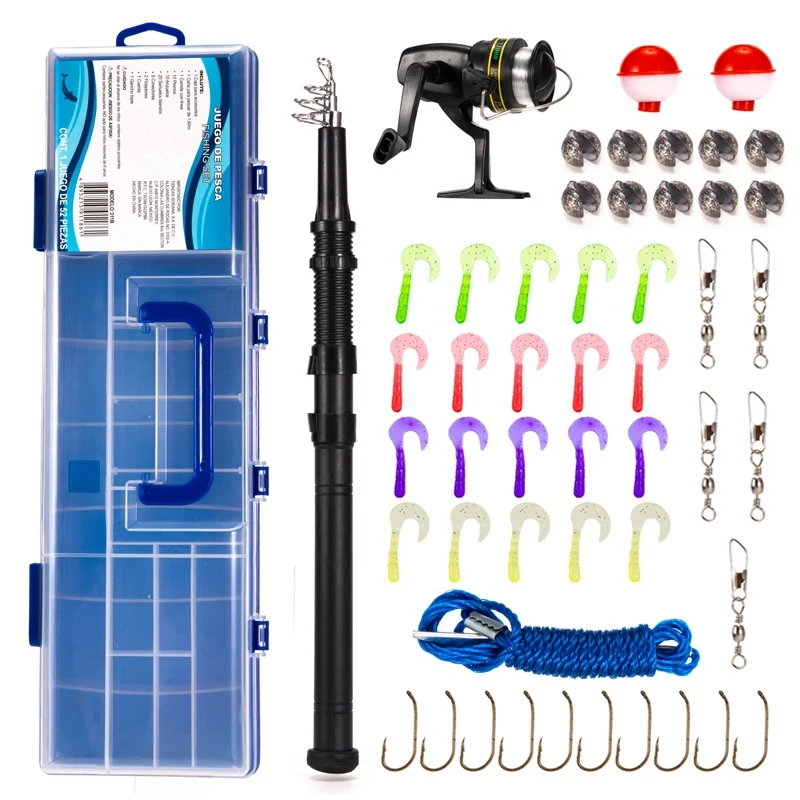 Fishing Pole Tackle Box Fishing Rod Kit Telescopic Fishing Rod and Reel Combo Lures Fishing Gear with Accessories Set
Fishing Pole Tackle Box Fishing Rod Kit Telescopic Fishing Rod and Reel Combo Lures Fishing Gear with Accessories Set
