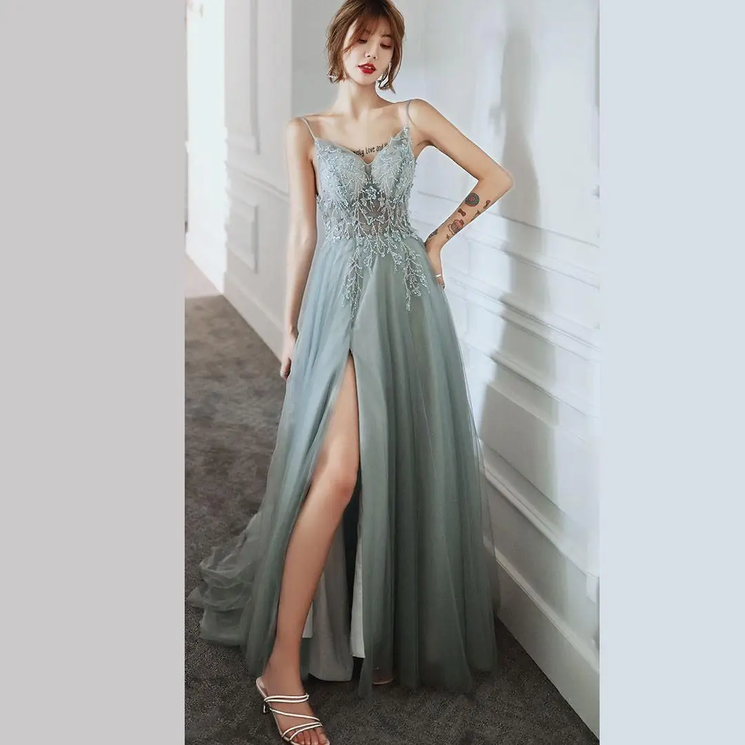 Backless Spaghetti Strap Sexy Cheongsam Exquisite Beading Floral Qipao High Split Maxi Mesh Dress Vintage Bling Sequins Vestidos
Backless Spaghetti Strap Sexy Cheongsam Exquisite Beading Floral Qipao High Split Maxi Mesh Dress Vintage Bling Sequins Vestidos