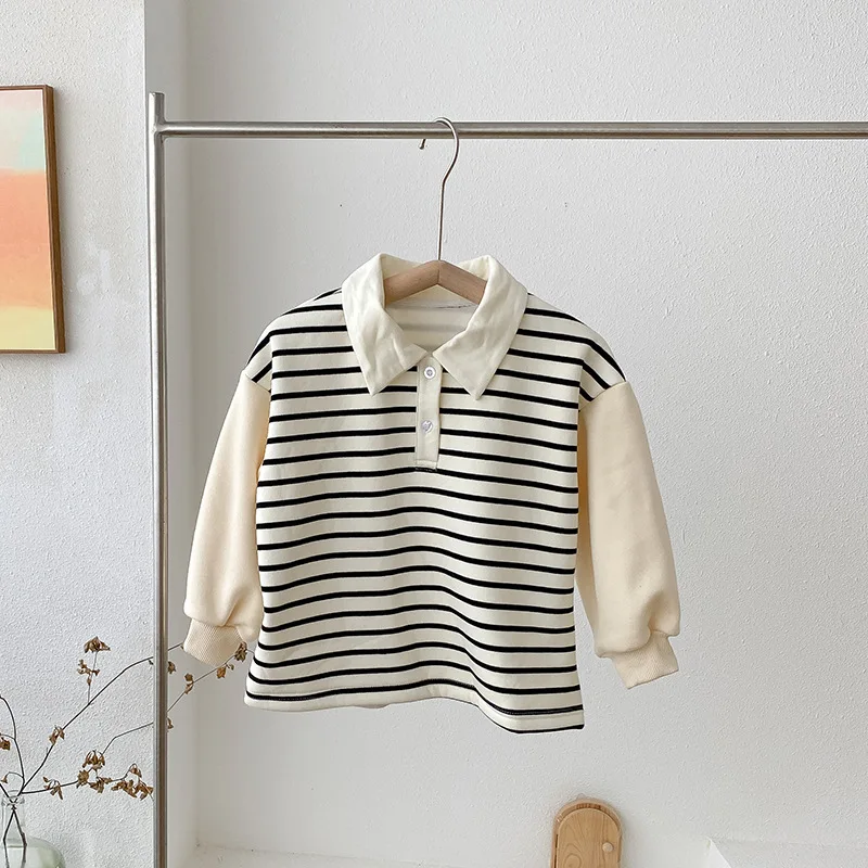 2021 New Winter Wear Long-sleeved Children's Lapel Thick Girls T-shirt Warm Children's Top Korean Version of The Tide
2021 New Winter Wear Long-sleeved Children's Lapel Thick Girls T-shirt Warm Children's Top Korean Version of The Tide