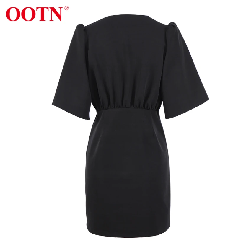 OOTN Elegant Short Puff Sleeve Dress Women Casual V Neck Black Mini Dress High Waist Office Lady Dresses Spring Summer 2021
OOTN Elegant Short Puff Sleeve Dress Women Casual V Neck Black Mini Dress High Waist Office Lady Dresses Spring Summer 2021