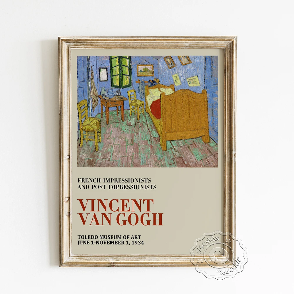 Vincent Van Gogh Exhibition Museum Vintage Art Poster, Bedroom In Arles Canvas Painting, Post Impressionism Scenery Wall Decor
Vincent Van Gogh Exhibition Museum Vintage Art Poster, Bedroom In Arles Canvas Painting, Post Impressionism Scenery Wall Decor