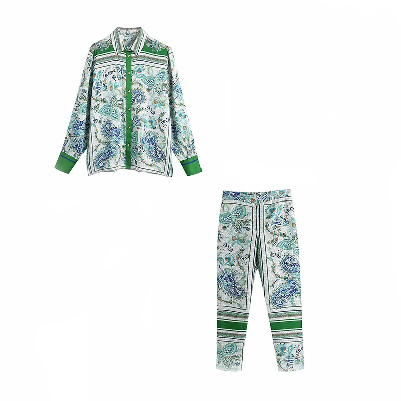Women Vintage Floral Printed 2 Piece Sets Turn Down Collar Single Breasted Blouse Shirt Casual High Waist Loose Pants
Women Vintage Floral Printed 2 Piece Sets Turn Down Collar Single Breasted Blouse Shirt Casual High Waist Loose Pants